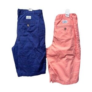 Vineyard Vines Pairs of Boys Shorts Adj Elastic Waistband Sz 18 Blue & Orange